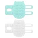 2 pcs Silicone Rubbing Corner Brush, Pet Itch Tool Back Scratcher for Dogs and Cats (White, Green, Size: 6.5x4.13inch)
