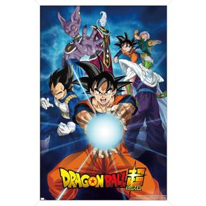 Trends International Dragon Ball Super - Groups Wall Poster, 22.375" x 34", White Framed Version (Pack of 2)