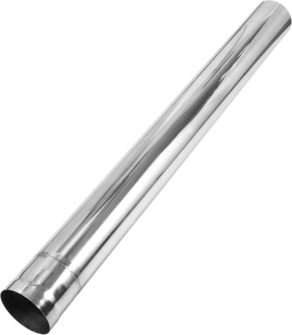 Motoforti 4.5" OD Straight Tubing Mandrel Tube Pipe 48" Length T304 Stainless Steel Universal Fit Piping Silver Tone