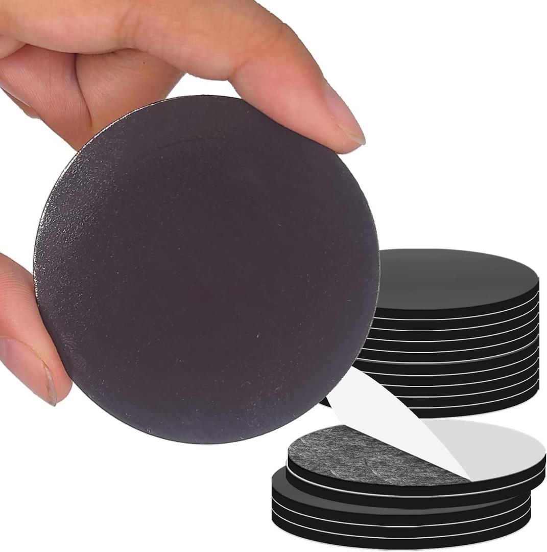 Round Big Magnet Dots with Adhesive Backing for Crafts DIY School Office Home Flexible Circle Large Magnetic Dot with Self Adhesive Alternative to Magnets Tape Sheet 16 Pcs 50mm Diameter 2x0.08