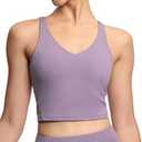 THE GYM PEOPLE Womens' Sports Bra Longline Wirefree Padded with Medium Support Size M