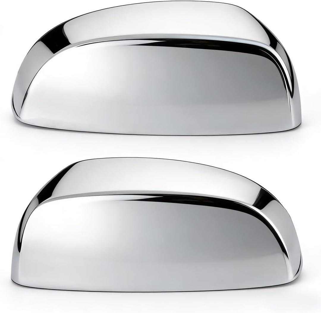 Chrome Side View Mirror Covers Caps Top Half Compatible with Chevrolet Silverado Tahoe Suburban Avalanche, GMC Sierra Yukon Cadillac Escalade 2007 2008 2009 2010 2011 2012 2013 2014