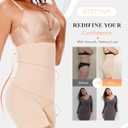 2 x BESTENA Shapewear Shorts, High Waisted Shapewear for Women Tummy Control, Seamless Body Shaper Shorts Thigh Slimmer (Beige, XL)