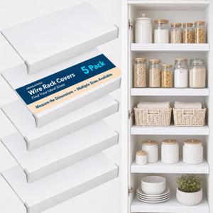 Wire Shelf Covers, 5pcs PVC Wire Rack Cover for Pantry & Closet Shelving, 30*16*2.3