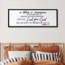 Be Strong And Courageous Sign Bible Verse Framed Wall Art, 32''12'' Rustic Religious Christian Proverbs 3:5-6 Sign, Horizontal Holy Inspirational Catholic Scripture Decor
