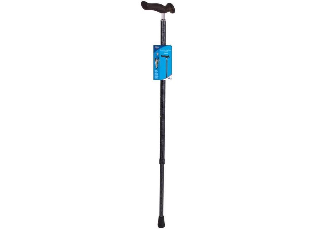 Carex Comfort Walking Cane with an Ergonomic Extra Comfortable Grip, Dark Gray, 1 Count,  Extended Length 39.5 inches