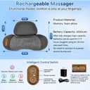 3-in-1 Rechargeable Neck Massager Pillow with Heat, Vibration & Traction, Deep Tissue Pain Relief, Neck Hump Corrector & Cervical Support for Home Office Travel (Gray) (Gray)