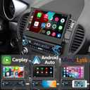 Naifay Single Din Car Stereo Compatible with Apple Carplay & Android Auto, 7inch Flip Out Touchscreen Car Radio with Bluetooth Foldable Car Audio Receivers, Mirror Link/Camera/FM/USB/AUX/TF/Subwoofer