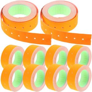 Pricing Labels,Label Sticker Paper,Labels Roll for Refill Prices Marking,Blank Prices and Date, for Retail Refill Tags,1 Sleeve, 10 Rolls, 5000 Grids,Random Color