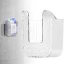 Kitchen Wipes Storage, Flushable Wipes Holder for Bathroom, Wall-Mounted Tissue Box, Non-Slip Flushable Wipes Holder, Wipe Container, Wipes Dispenser for Kitchen Bedroom Bathroom, White