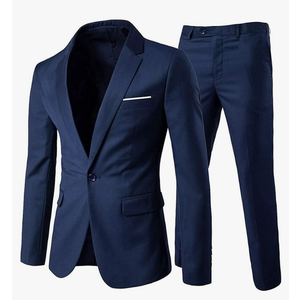 Cloudstyle Men's 2-Piece Suits Slim Fit 1 Button Dress Suit Jacket Blazer & Pants Set, XL