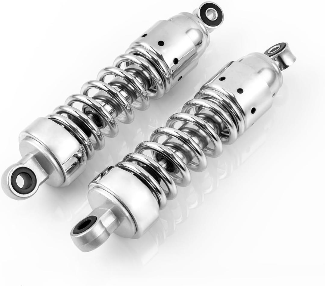 10.5 Chrome Pair Rear Shocks Absorber Suspension Compatible with Honda Rebel 250 CMX250 CMX 250 CA250 1986-2015 Classic Style