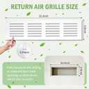 Return Air Grille Cover 32“ x 8.5”, Fits 28 x 5.5 Duct Opening, Durable PVC