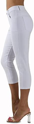 Prolific Health Women's Jean Look Jeggings Tights Slimming Many Colors Spandex Leggings Pants Capri M