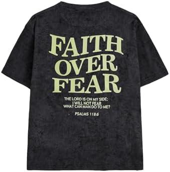 RoseSeek Boy's Letter Print Graphic Tees Short Sleeve Vintage T Shirt Round Neck Summer Tops Streetwear 12Y