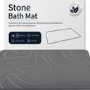 Stone Bath Mat Diatomaceous Earth Shower Mat Non-Slip Super Absorbent Diatomite Stone Mats for Bathroom Floor Quick-Drying Easy to Clean (24''x16'' Grey)