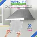 Bagean Stove Hood Vent Filter 11.60 x 11.22 BPQTAF S99010316 Compatible with Broan Range Hood Filter Replacement - Aluminum Mesh Kitchen Overhead Fan Screen - Blocks Grease & Filters Oven Air (2-Pk)