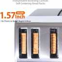 1200W Commercial Grade 2-Slice Long Slot, Silver