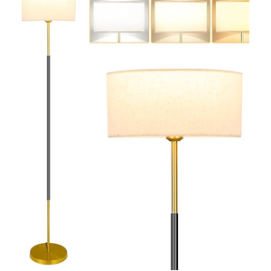 Feijidengshi Mid Century Modern Floor Lamp for Living Room, Dimmable Tall Lamp with 3 Color Temperature Dimmable LED Bulb, Cordless Pole Lamp for Bedroom, Reading Lamps Floor Standing