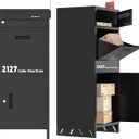 Package Delivery Boxes for Outdoor, Parcel Drop Boxes for Outside with Anti-Theft Design,Parcel Mailbox is Weatherproof, Rustproof,Suitable for Home/Office/Shop Need to be Installed(14.5*17.5*43 in)