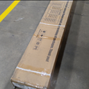 SmartStandard 30 x 84 in Glass Barn Door with 5FT Sliding Hardware Kit & Handle, Pre-Drilled Ready to Assemble, Waterproof PVC Coating, White, 5-Panel Glass