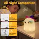 Halloween Ghost Night Light for Kids, Cute Soft Silicone Nursery Bedside Touch Lamp with 3 Levels of Brightness Dimmable, 30 Min Timer, USB Rechargeable, Use for Bedroom Office Desk Deco (Purple)