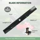 420463 Blade Compatible with Crafts man Hus qvarna Pou LAN 22 inch Mowers, Replaces 331740B, 421825, 437601, 532437601, 2 Pack