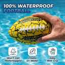 Wave Runner Water Football for Pool and Beach | Waterproof Football for Outdoor Games for Adults, Teens, and Kids - Lightweight Pool Toys, Easy Wet Grip, Outdoor Summer Toy Gift for Boys Ages 8-16