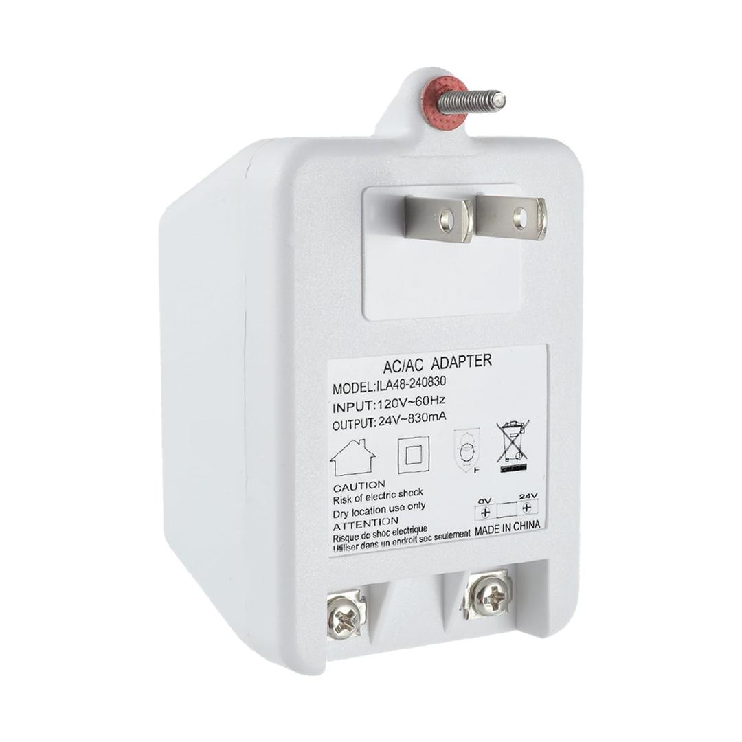 24 Volt Doorbell Transformer 24VAC 830mA Plug in Transformer with PTC Fuse Compatible with Nest Ecobee Sensi and Honeywell Thermostat and All Versions of Ring Doorbell