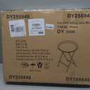Garden 4 you Folding TV Tray Table, Metal Round Side Table, White Dinner Table with Metal Frame, Modern Outdoor Tray Table for Living Room, Bedroom, Patio & Small Spaces, 2 Packs