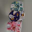 Pet Soft Washable Female Diapers (3 Pack) Female Dog Diapers, Comfort Reusable Doggy Diaper for Girl Dog in Period Heat (Cute Flower, L) (Large:19''-25'')