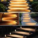 ZOOI Solar Step Lights for Outside, Step Lights Outdoor Waterproof, Outdoor Solar Stair Light for Yard, Garden Decor for Outside, Solar Garden Lights for Step, Stair, Patio, Porch, Deck Decor, 12PCS