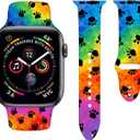 Fashion Sport Watch Band Compatible With Apple Watch 38mm 40mm 41mm 42mm 44mm 45mm 49mm For Women Men,Adjustable Replaceable Soft Silicone Smartwatch Straps for iWatch Series SE 10 9 8 7 6 5 4 3 2 1