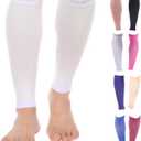 Doc Miller Compression Calf Sleeve for Men & Women, Premium Medical Grade, 15-20mmHg Graduated Support for Running, Calf Tear, Shin Splints, Knee High, Calf Sleeves, 1 Pair (Small, White)