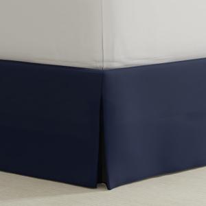 Bed Makers Never Lift Your Mattress Bed Skirt, Designed for Box Spring Beds, Split Corners, 14 Inch Drop Length, Queen, Navy