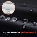 12-Layer Custom Fit Car Cover for Tesla Model Y/Model Y Juniper(2020-2026), Upgraded Waterproof All-Weather Full Exterior Cover with Door Zipper, for Snow Rain Dust and Sun UV Protection.