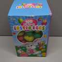 Giraffe Premium Prefilled Easter Eggs,100-Pack Toy-Filled Bulk Plastic Eggs for Kids with Slap Bracelets, Stickers, Light Up Rings, Perfect for Easter Egg Hunts, Prefilled Easter Eggs with Toys