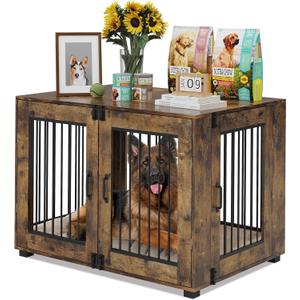 23.6" L Dog Crate Furniture, Stylish Dog Cage for Indoor Use, End Table Wooden Dog Kennel for Small Dogs, Functional and Heavy Duty Dog Kennel Furniture