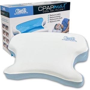 Contour CPAPMax Cooling Gel - CPAP Pillow for Side, Back and Stomach Sleepers with Adjustable Memory Foam - Pillow for CPAP Users, Sleeping with Mask