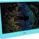 FLUESTON LCD Writing Tablet, Doodle Board Toys Gifts for 3-8 Year Old Girls Boys, 15 Inch Colorful Electronic Board Drawing Pad for Kids, Gifts for Toddler Educational Learning Travel Christmas, Blue