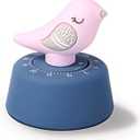 Mechanical Kitchen Timer, Cute Wind Up 60-Minute Manual Countdown for Kids, Classroom, Home, Study and Cooking (Pink Bird)