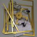 KOSTOMO 4-Light Gold Lantern Chandelier, Rustic Farmhouse Rectangle Pendant Light, Adjustable Height Modern Dining Room Light Fixture for Kitchen Island Living Room Entryway Foyer 10.8Inch