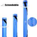 TRANSON Durable Poster Storage Tube with Straps 24"-40" Extendable for Blueprints, Artwork, Maps, Posters Color Blue
