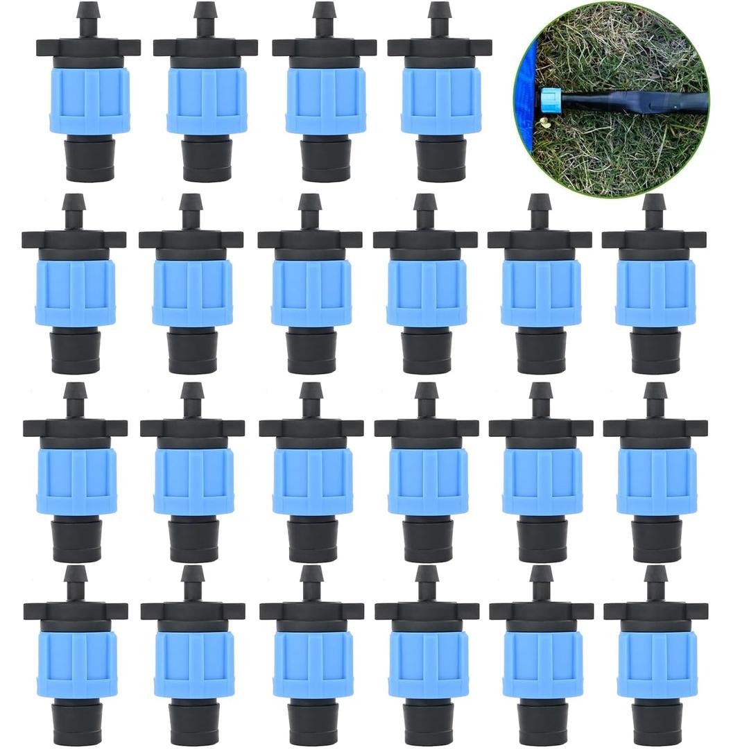 Bandelt 60Pcs 5/8" Drip Tape Connectors 1/4" Barb, Drip Tape Fittings, Drip Irrigation Tubing Coupling, 1/4" Barb for 5/8" Drip Tape Irrigation System