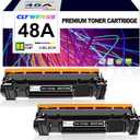 Compatible Toner Cartridge Replacement for HP 48A CF248A for Pro M15w M15a M16w M16a MFP M28w M28a M29w M29a M30w M31w Series Printer (2 Black)