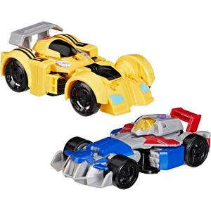 Transformers Bumblebee and Starscream Bot Racers, Easy to Change from Robot Toys to Car Toys, Action Figures for Boys and Girls 3+