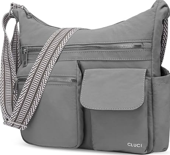 CLUCI Travel Purses for Women, Waterproof Nylon Crossbody Bags for Woman Trendy, Anti Theft Shoulder Handbags for Ladies