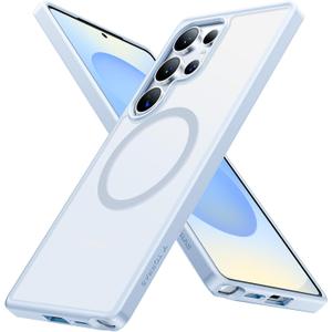 TORRAS Magnetic Shockproof for Samsung Galaxy S25 Ultra Case, Fit for MagSafe, 4X Military Grade Protection, Translucent Slim Case for Samsung S25 Ultra Case Anti-Fingerprint Anti-Scratch, Navy Blue