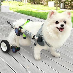 Adjustable Dog Wheelchair for Back Legs Mobility Support Lightweight Pet Wheelchair for Disabled Hind Legs Walking Stable Dog Cart for Pets (XXS White)