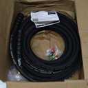 YAMATIC Long Pressure Washer Gun and Hose Kit, Rubber 50 FT Steel Braided Power Washer Hose with 3/8" Swivel Quick Connect & M22 Adapters Replacement for Troy Bilt Ryobi Simpson Craftsman, 4000 PSI